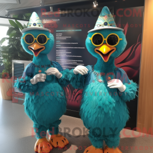 Mascot character of a Teal...