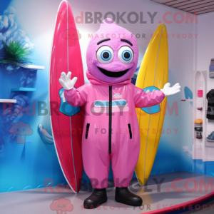 Mascot character of a Pink...
