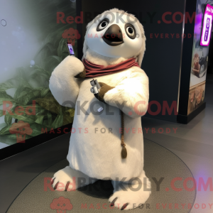Mascotte de paresseux blanc...