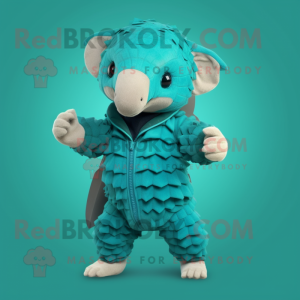 Cyan Pangolin mascotte...