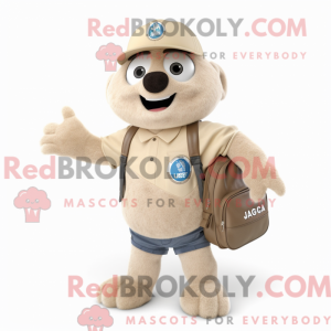 Maskot karakter af en Beige...