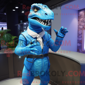 Mascot character of a Cyan...
