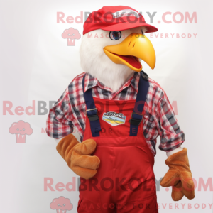 Maskot-karakter af en rød...