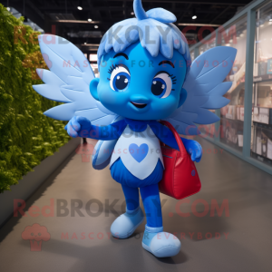 Blue Cupid mascotte kostuum...