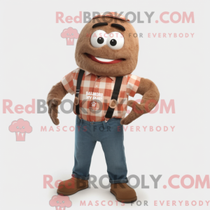 Mascot character of a Brown...
