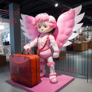Roze Cupid mascotte kostuum...