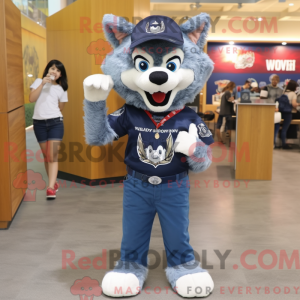 Mascot character of a Navy...