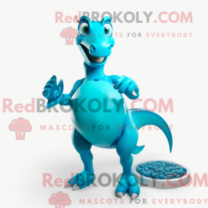 Mascot character of a Cyan...