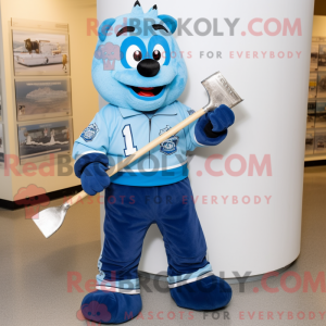 Mascot character of a Blue...