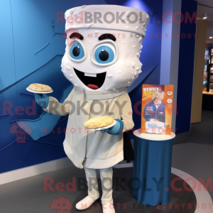 Maskotkarakter af en hvid...