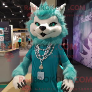 Postava maskota Teal Lynx...