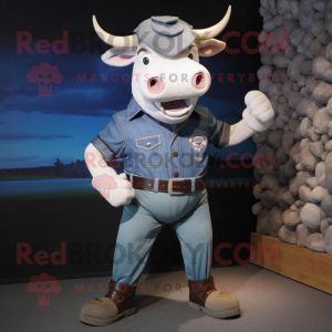 Silver Bull maskot kostume...