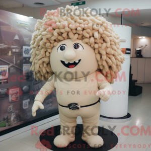 Mascot character of a Beige...