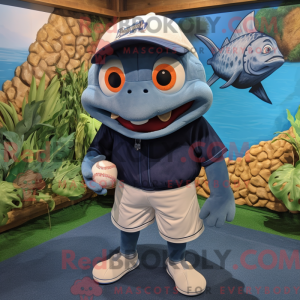 Mascot character of a Navy...