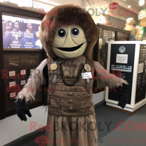 Mascot character of a Brown...
