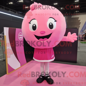 Máscara de vôlei rosa com...