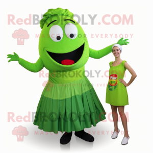Grøn Paella maskot kostume...