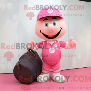 Maskottchen eines rosa...