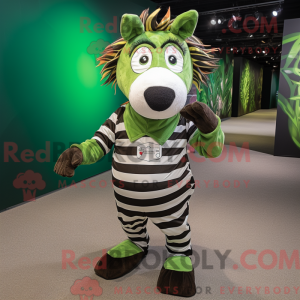 Mascota de una cebra verde...