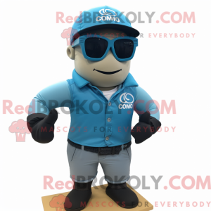 Mascot character of a Cyan...
