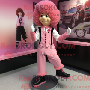 Mascot character of a Pink...