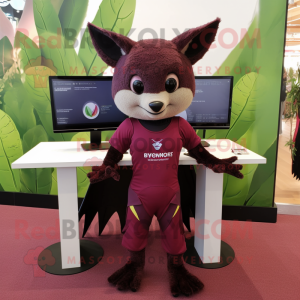 Maroon Fruit Bat mascotte...