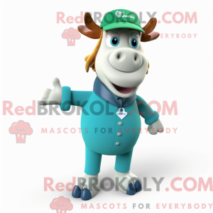Mascot character of a Cyan...
