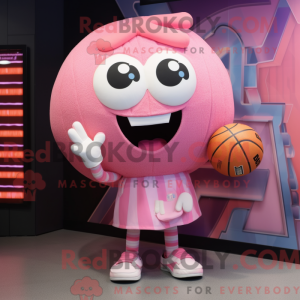 Maskottchen eines rosa...