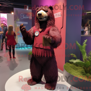 Personaje mascota de un oso...