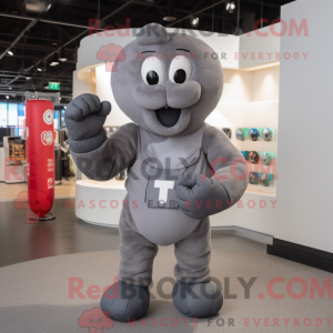 Mascot character of a Gray...