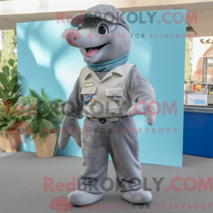 Mascot character of a Gray...