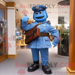 Mascot character of a Blue...