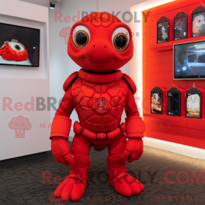 Maskotkarakter af en Red...