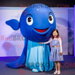 Mascot character of a Blue...