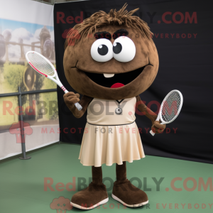 Mascot character of a Brown...