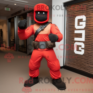 Mascot karakter van een Red...