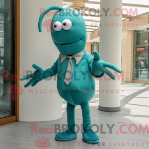 Mascot character of a Teal...