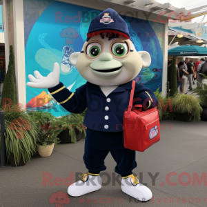 Maskotfigur af en Navy...