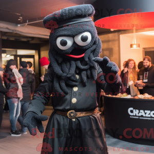 Maskot karakter af en sort...