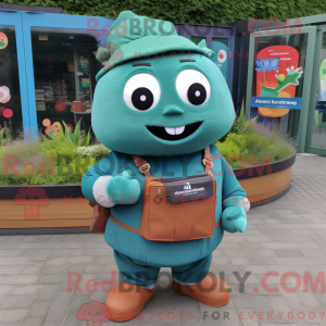 Mascot character of a Teal...