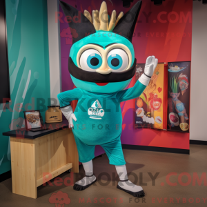 Maskot karakter af en Teal...