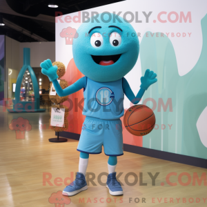 Mascot character of a Cyan...