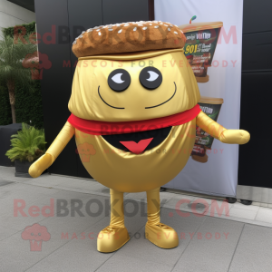 Gold Hamburger maskot...