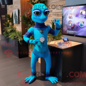 Mascot character of a Blue...