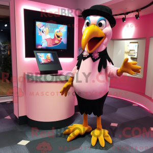 Mascot character of a Pink...
