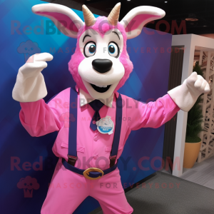 Pink ged maskot kostume...