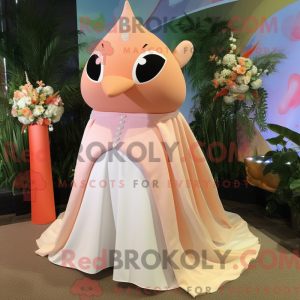 Maskotkarakter af en Peach...