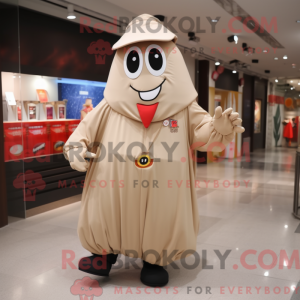 Mascot character of a Beige...