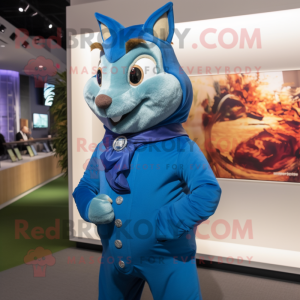 Blue Squirrel maskot...