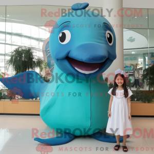 Mascot character of a Teal...